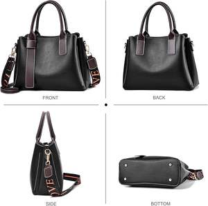 Sacs fourre-tout personnalisés décontractés en similicuir de haute qualité, sacs à bandoulière unis de créateur pour femmes, avec fermeture éclair, écologiques et grande capacité - Product Image 4