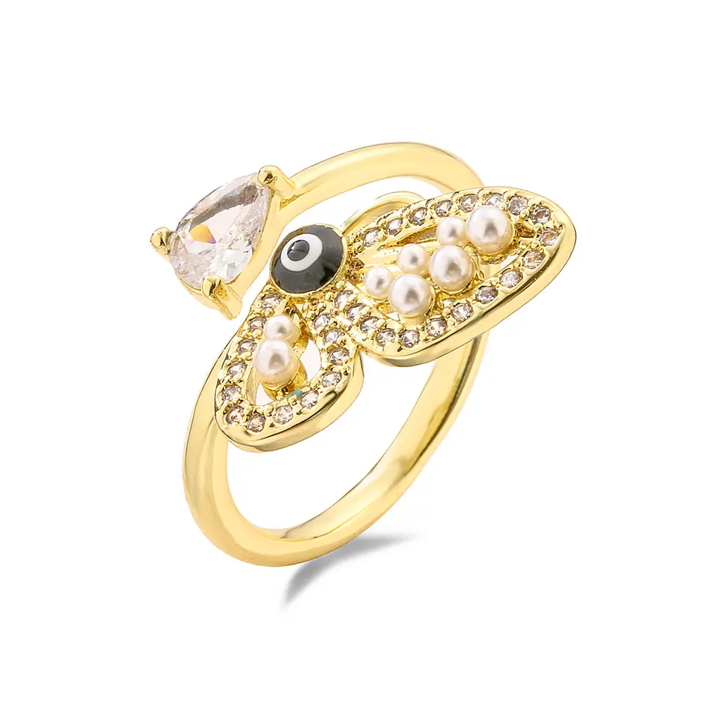 Wholesale full diamond Heartl Jewelry Zircon Crystal Rhinestone CZ wedding Ring