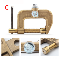 Pinces de terre en laiton robustes à vente chaude, type italien, capacité 260A/300A/500A, dorées, pour soudage industriel, prix d'usine