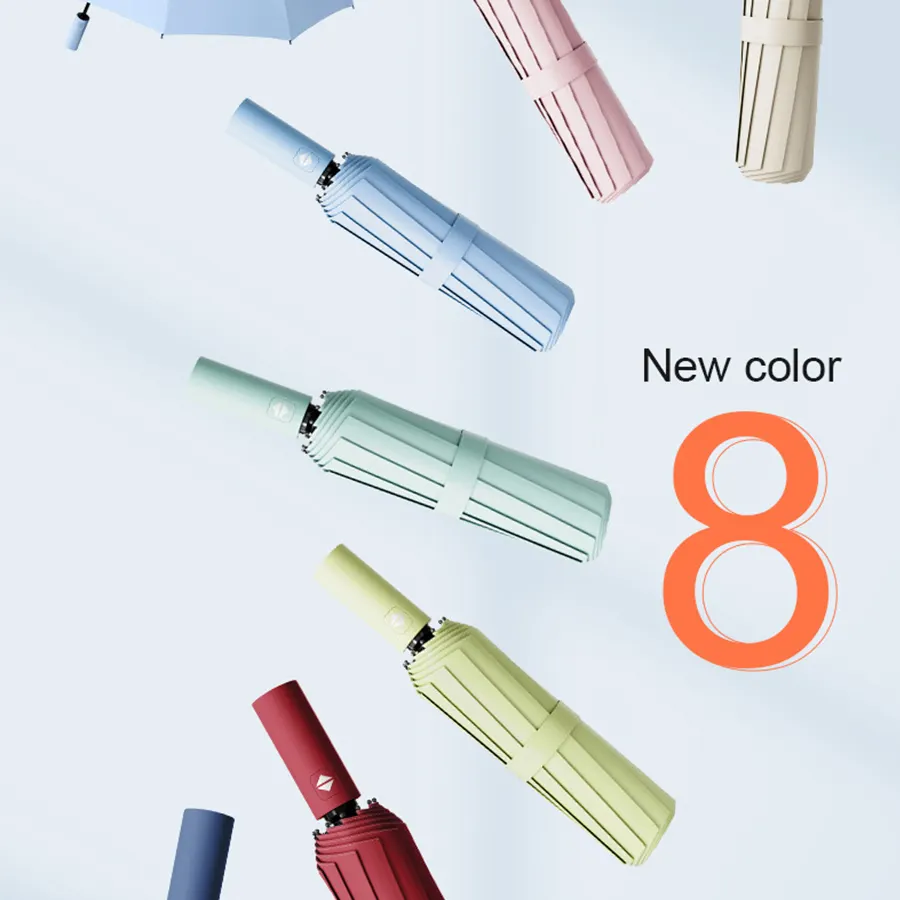 Paraguas personalizado de alta calidad con estampado impermeable, paraguas a prueba de viento, tela de doble capa, estiramiento minimalista