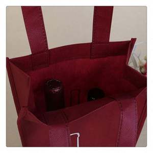 Bolsa de Regalo para Vino, para una Sola Botella, de Tela No Tejida Laminada, con Logotipo Imprimible, Ecológica, Impermeable, con Cierre de Cremallera - Product Image 5