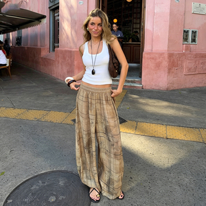 Women Paisley Floral Print Loose Fit Woven Casual Trousers Lightweight Long <b>Pants</b> Y2K Fashion Bottoms - Product Image 5
