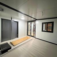 Maison conteneur modulaire de luxe extensible 20 pieds en acier pliable, 2 chambres avec salle de bain, haute qualité pour l'extérieur