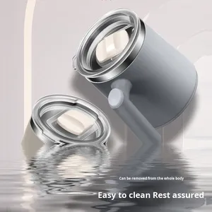 Tasse à eau portable à double couche isolée en acier inoxydable 304 Design moderne tasse à thé et à café de bureau couvercle anti-brûlure pour les voyages - Product Image 3