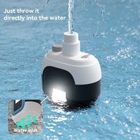 Douche électrique portable rechargeable par USB, pompe manuelle étanche avec lumière LED haute pression pour le camping et la randonnée