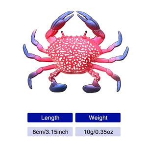 Vente en gros d'appâts souples pour <span class=keywords><strong>crabe</strong></span> 8cm/10g, <span class=keywords><strong>leurre</strong></span> de pêche <span class=keywords><strong>souple</strong></span> multicolore réaliste pour la pêche en rivière d'eau douce salée - Product Image 2