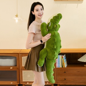 Oreiller énorme de crocodile de jouet en peluche de crocodile vert de vente chaude - Product Image 2