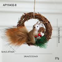 PLANTATION DE PRINTEMPS Nouvelle figurine réaliste en mousse de dessin animé d'écureuil, pendentif créatif, décoration d'arbre de Noël, petite figurine de bureau, ornement