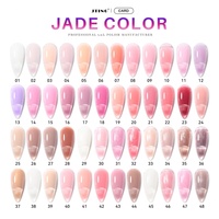 JTING Élégant et Unique – Coffret de 48 Couleurs de Vernis Gel Base Rubber – Collection Rose Jade – Fournitures de Vernis à Ongles Gel OEM Gratuites