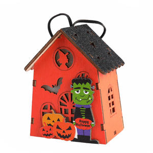 Accessoires <span class=keywords><strong>de</strong></span> déguisement d'Halloween Lanterne <span class=keywords><strong>de</strong></span> citrouille Fantôme Festival Cabane en rondins rougeoyante Lampe <span class=keywords><strong>de</strong></span> sorcière Bar Salle secrète Ornements d'Halloween - Product Image 2
