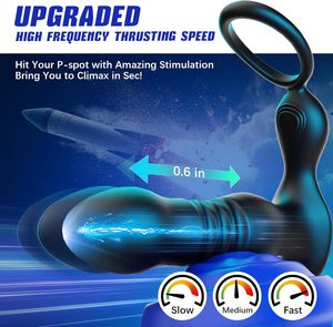 Masajeador de Próstata Masculino, Tapón Anal Inteligente de Silicona, Juguete Sexual con Control Remoto por Aplicación, Vibración, Movimiento de Empuje, Recargable por USB para Hombres - Product Image 3