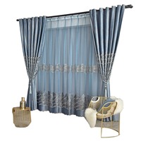 Usine moderne géométrique décor évider Laser broderie salon oeillet Semi occultant rideau Tulle rideaux
