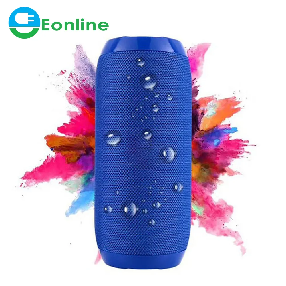 Портативная колонка Eonline, беспроводная басовая колонка, водонепроницаемая уличная USB колонка с поддержкой AUX TF сабвуфер, громкоговоритель