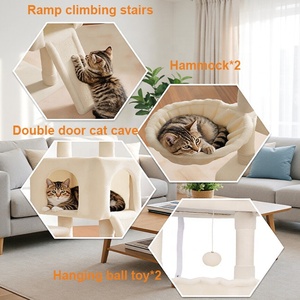 Albero per <span class=keywords><strong>Gatti</strong></span> a Più Livelli con 2 Amache, <span class=keywords><strong>Torre</strong></span> per <span class=keywords><strong>Gatti</strong></span> Stabile Anti-Ribaltamento - Product Image 4