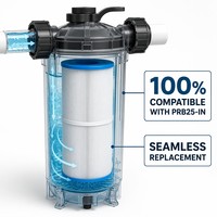 Noyau de filtre pour piscine spa haute densité à 106 plis |   Cartouche à double extrémité ouverte de 2-1/8 po (54 mm) |   Filtration fine au niveau du micron SC704