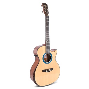 STARWAY 41 Inch Carbon Fibre Spruce Acoustic Guitar Manual Solid Top Cutaway 6 <b>Strings</b> Guitar <b>Instrument</b> for Beginner - Product Image 2