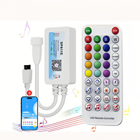 Contrôleur de bande LED RGBIC SPI DC5-24V, application, télécommande IR, synchronisation musicale, contrôleur LED adressable pour WS2811 WS2812B SK6812