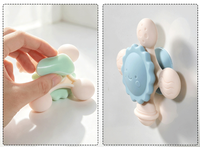Nouveauté : Jouet sensoriel en silicone à ventouse pour tout-petits, idéal pour chaise haute, bain, voiture, avion, voyage, cadeau d'anniversaire