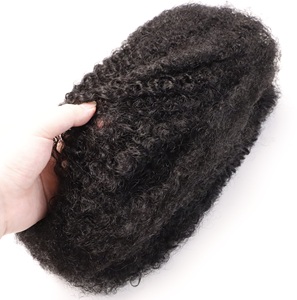 Pré-étiré Kinky Curly Micro Twist Cheveux Humains En Vrac Meches <span class=keywords><strong>Tresses</strong></span> pour Tressage Extension De Cheveux - Product Image 4