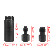 Outils de réparation automobile 5 pièces, capteur d'oxygène de voiture, ciseaux à filetage à douille, Kit de réparation sous vide, outil d'élimination de l'injecteur d'oxygène