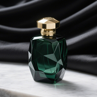 Bouteilles de parfum vides ODM OEM 30ml 50ml 100ml, forme irrégulière, en verre, avec électroplaqué violet