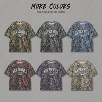 Nouveautés estivales, t-shirt personnalisé pour homme, imprimé camouflage sur toute la surface, impression à l'écran, t-shirt à épaules tombantes de haute qualité