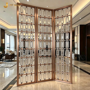 J449 Custom Stainless Steel Decorative <b>Screen</b> Modern Metal Divider for Hotel Villa Interior Decoration - Product Image 6