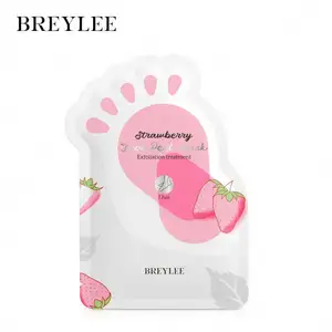 BREYLEE自有品牌草莓美白紧致保湿去角质脚皮面膜