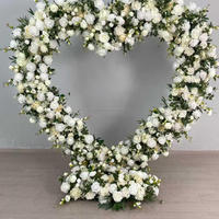Arche florale carrée artificielle pour décor de mariage style forêt, arrangements de table, photomaton et toile de fond de cérémonie