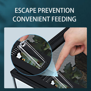 파충류 유리 탱크 전체 유리 측면 사용자 지정 파충류 유리 케이지 블랙 파충류 탱크 - Product Image 6