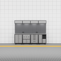 Armoire à outils modulaire avec tiroirs, système de rangement de garage personnalisé OEM, établi industriel amovible en acier laminé à froid