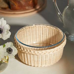 Bandeja de almacenamiento de material de ratán al por mayor de fábrica, gran capacidad, puede acomodar bandeja de comida para el hogar, bandeja de servicio hecha en Vietnam - Product Image 5