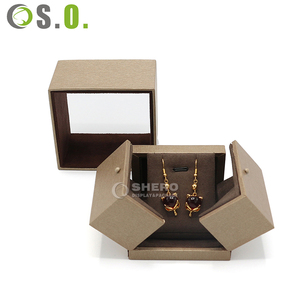 High Quality Wholesale Imitation Leather <b>Cardboard</b> Paper <b>Box</b> Wedding Gift Custom Jewellery Packaging Jewelry <b>Box</b> with Logo - Product Image 4