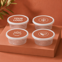 Vente directe d'usine de contenants alimentaires jetables en plastique avec couvercles, contenants hermétiques transparents pour soupes de 8 oz et 12 oz