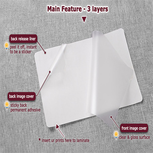 A4 Taille 80mic Film de stratification à chaud auto-adhésif à dos collant en plastique A4 Feuilles de stratification - Product Image 5