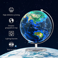 Globe le plus pratique Éclairage LED Globe Globe mondial Image satellite AR Globe mondial de bureau pour enfants et adultes Étudiants