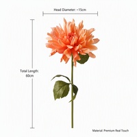 Nouvelles fleurs artificielles Dahlia au toucher réel, décoration de mariage, centre de table, décoration de la maison, décoration de fenêtre