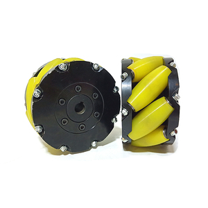 Pu amarelo 4-22 polegada mecanum rodas resistente, suporte da tensão do rolamento mudo <span class=keywords><strong>omni</strong></span> do mecanum da roda - Product Image 1