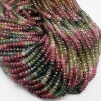 4mm 5mm natürliche Wassermelone Turmalin Rondelle Perlen Strand facettiert benutzer definierte Perlen Armbänder Großhandel Fabrik preis Online-Shop