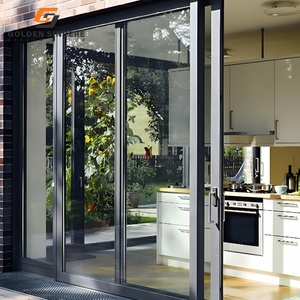 Porte-fenêtre coulissante en verre et en alliage d'aluminium de conception moderne GS insonorisée à l'épreuve des ouragans pour la maison - Product Image 4