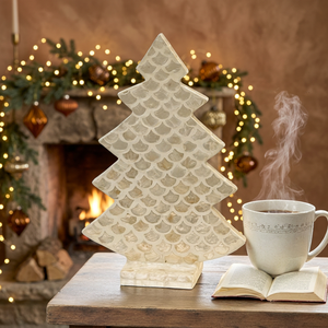 Ornement décoratif de Noël fait main en nacre et bambou, pour la maison, cadeau de Noël, Vietnam - Product Image 3