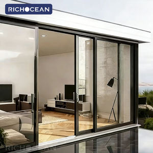 RICHOCEAN Büyük Darbeye Dayanıklı Alüminyum Sürgülü Kapı Temperli Cam Ses Geçirmez Sürgülü Kapılar Ev İçin - Product Image 4