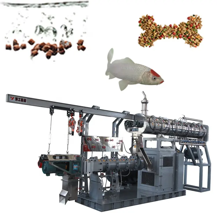 AFE175 Single Screw Automatic Floating Fish Feed Extruder PET feed extruder