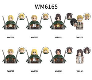 ตัวต่อไททัน วิกิ อนิเมะ บริคส์ เซอร์วี คอร์ปส์ เอเรม เยเกอร์ อาร์มิน เลวี มิคาสะ มินิ แอคชั่น ทอย ฟิกเกอร์ ตัวต่อสำหรับเด็ก - Product Image 3