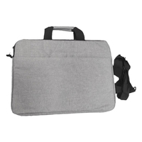 Bolso de Hombro para Computadora Portátil Personalizado de Fábrica, Bolso de Mano Informal para Negocios, Bolso Cruzado para Estudiantes, Negro/Gris, Otro Material