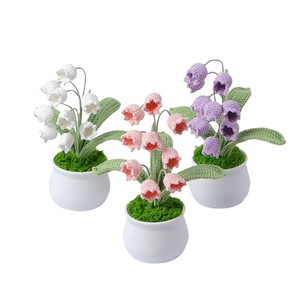 ดอกลิลลี่ถักนิตติ้งถักด้วยมือของดอกไม้กระถางวันวาเลนไทน์ของขวัญวันคริสต์มาสสำหรับแฟนสาวภรรยา - Product Image 6