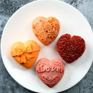 Nicole Handmade Hình Tròn Tùy Chỉnh Silicone Bánh Trung Thu Khuôn Kem - Product Image 2