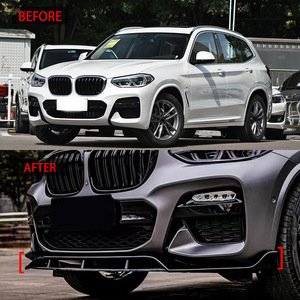 Divisor delantero para BMW X3 X4 G01 2017 2021 negro brillante diseño de 4 secciones - Product Image 2