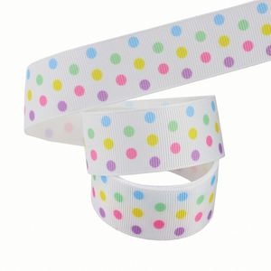 Ruban Gros-Grain Arc-en-Ciel Exclusif de Pâques, 2,5 cm, 10/50 Yards, en Polyester, Idéal pour la Décoration de la Chasse aux Œufs de Pâques et l'Emballage Cadeau - Product Image 5