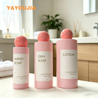Bouteille cosmétique rose en PET vide de 100 ml, 200 ml, 300 ml avec bouchon à bille et pompe pour toner, huile essentielle, soin de la peau, lotion – Emballage
